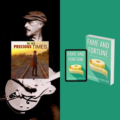 Daz Rice's album Precious Times and Fame and Fortune 3D book cover